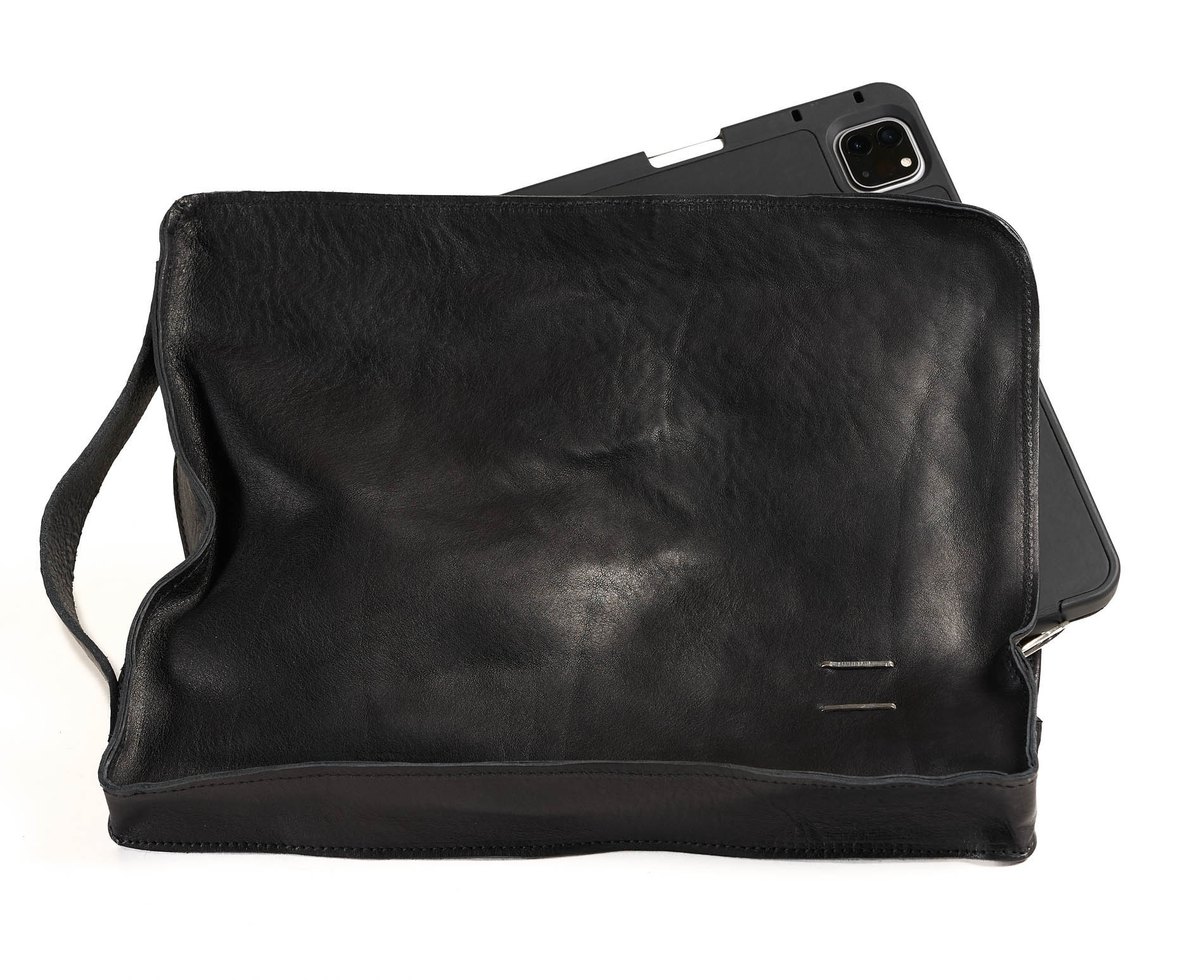 daniele basta leather and silver bags - FRONT